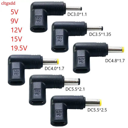 CLTGXXD USB Type C PD to DC Power Connector 5V 9V 12V 15V 19.5V USB C To DC Jack Plug Charging Adapter Converter for Tablet
