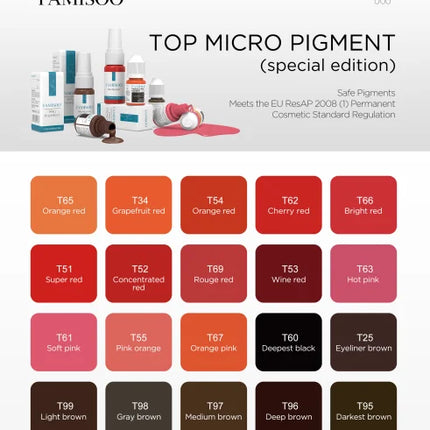 FAMISOO 5ml Lip Ink Permanent Makeup Pigments Eyebrows Henna Semi Permanent Microblading Latest Tattoo Paint Ink