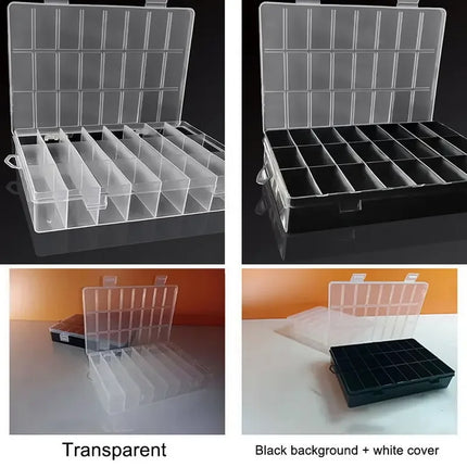 24-Grid Plastic Storage Box / Boîte Rangement 24 Cases