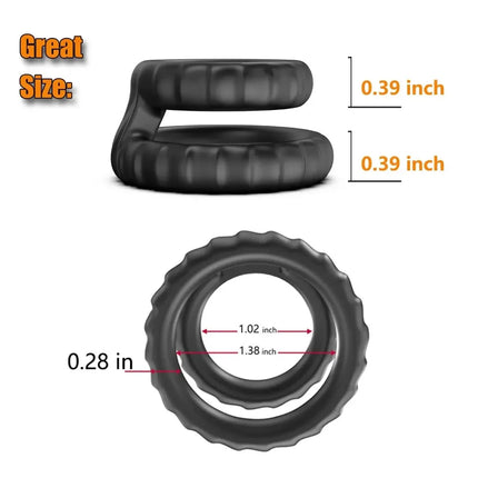 Newest Reusable Silicone Penis Ring - Delayed Ejaculation & Enlargement, Adult Products Sex Toy for Men