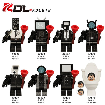 KDL821 KDL822 KDL823 KDL826 Toilet Man TV Man Building Blocks Miniature Ornament Toy Micro Ornament Model Assembly Kit