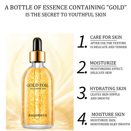 100ml 24k Gold Hyaluronic Acid Nicotinamide Face Serum Anti Aging Facial Lifting Collagen Essence Skin Care Whitening Serum