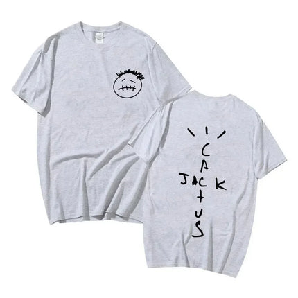 Fashion Hip Hop T Shirt Casual Short Sleeve T-shirt Rapper Cactus Jack Music Album T Shirts Women Casual Tops Aesthetic Clothes