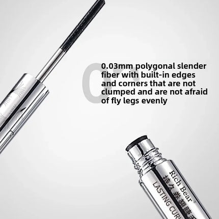 Steel Tube Mascara-Special Spiral Brush,Waterproof LongLasting Silk Fiber Mascara,keep Each Eyelash Curled for aLong Time Makeup