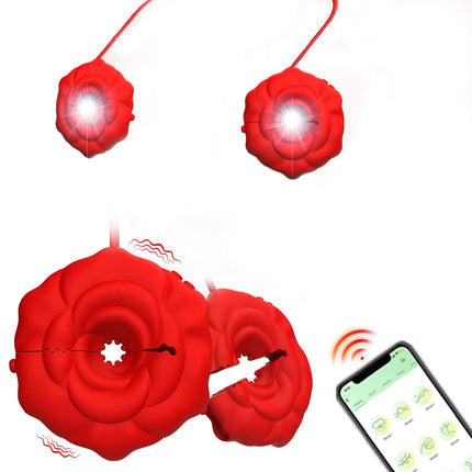 9 Vibrate Nipple clip with chain Necklace Silicone Portable Rechargeable Nipple vibrator for Female male couple Adult Sex toys
