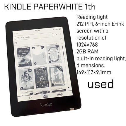 Original Kindle 6th 8th Used  Ebook E Book Eink E-ink Reader Touch Wifi Ereader No Light Better Than Kobo E-readered