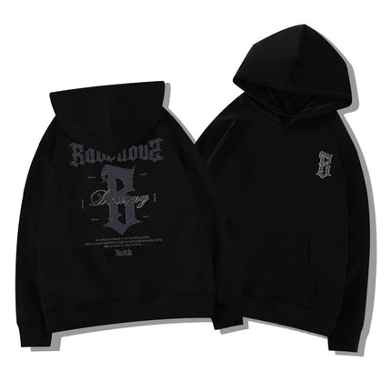 American High Street Jimo Stylish Hooded Autumn Winter Fleece Warm Trendy Brand High-end Casual Adult Men's Daily Versatile Soft