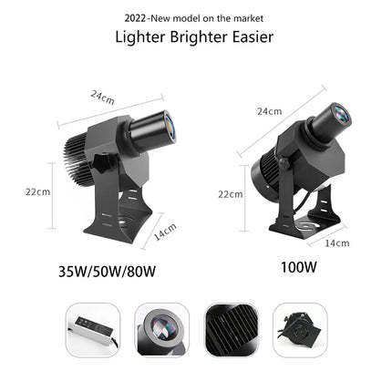 Advertising Gobo Projector Custom Logo Lights Outdoor LED Projector Ip67 Hd Rotating Customize Logo Projector Door Light Wedding