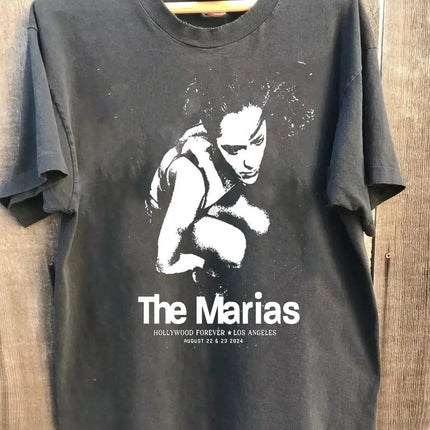 Collection The Marias Tour Unisex T-shirt T Shirt Men Women Summer Men's T-Shirt Black Casual Crew Neck Cotton Tee