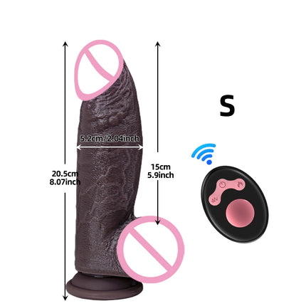 Huge Big Soft Vibrator Heating Realistic Dildo for Woman Men Wireless Telescopic Dick Masturbator Penis G Spot Vagina Anal