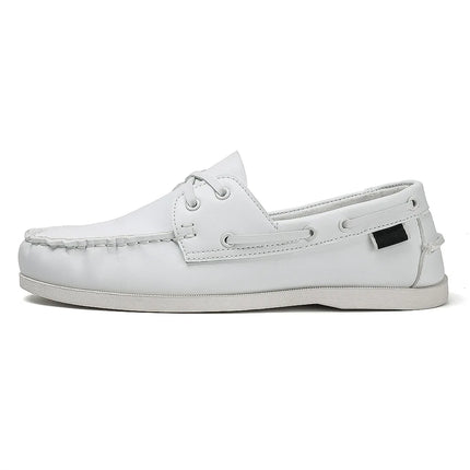 Men's Trendy Apron Toe Loafer Shoes, Slip On Comfy Non Slip For Outdoor Walking Traveling, Spring And Summer