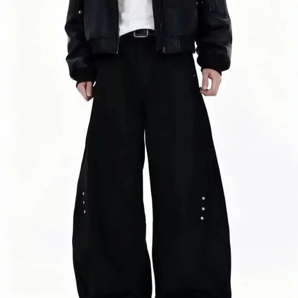 Y2k Wide Leg Suit Pants Men Casual Drape Straight Baggy Curved Dress Pants Business Work Wear Trousers Streetwear