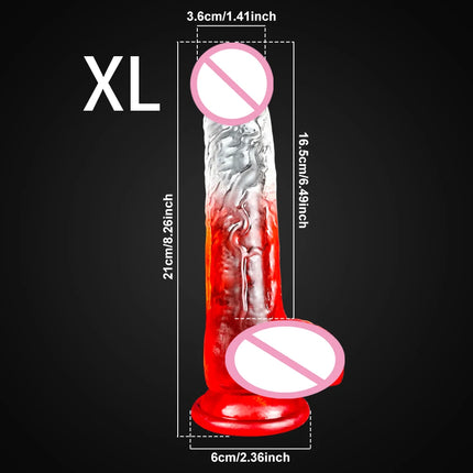 Realistic Dildo With Suction Cup Huge Jelly Fake Dick Big Penis Dildos Sex Toys for Woman Men Anal Butt Plug Adult Erotic