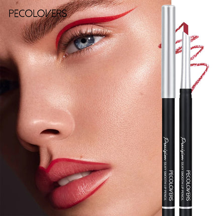 Slanted Tube Lip Liner, Lipstick Lip Pencil, Waterproof Lipstick Pen,Long-Lasting,Matte Lip Liner