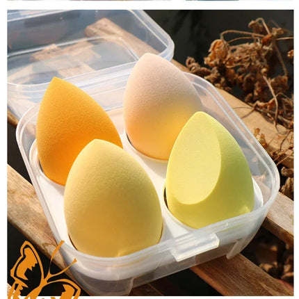 4pcs Makeup Sponge Cosmetic Puff Dry and Wet Combined Cosmetic Egg Women Foundation Powder Puff Bevel Cut Makeup Sponges