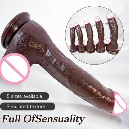 Super Long Skin Dildo Silicone Penis Realistic Cock For Women Masturbator Makeup Penetration Anal Strapon Dick Adults Sex Toys