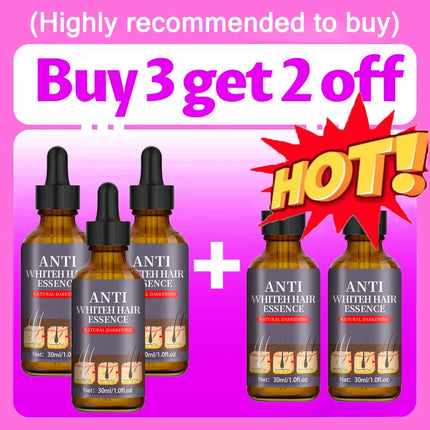 Natural Hair Care Essence Serum Anti Gray Nourish Repair For All Hair Types