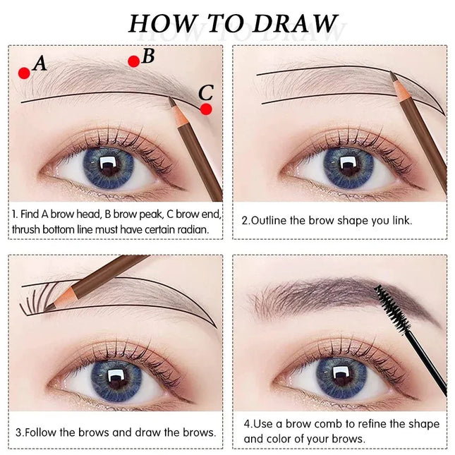 5pcs Hengsi Professional Microblading Pencil Permanent Eyebrow Pencil Tattoo Waterproof Art Tint Makeup Eye Brow Pen