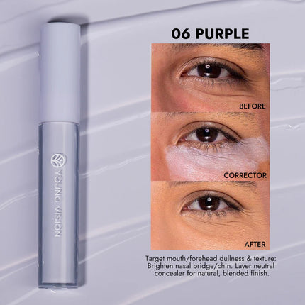 YOUNG VISION 6 Colors Hydrating Fresh Concealer Brightens Skin Tone and Covers Blemishes and Dark Eye Circles Concealer