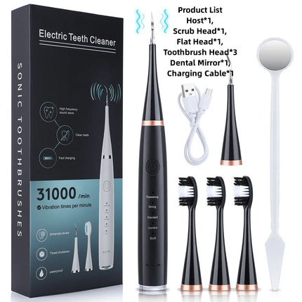 Electric Toothbrush Set with Six Functions for Total Oral Care Efficient Tartar Removal with Scaling Teeth Feature