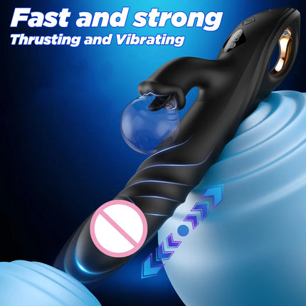 Thrusting Rabbit Vibrator for Women Vagina Dlido Vibrator G-Spot Clitoris Stimulator Female Masturbation Sex Toy for Women