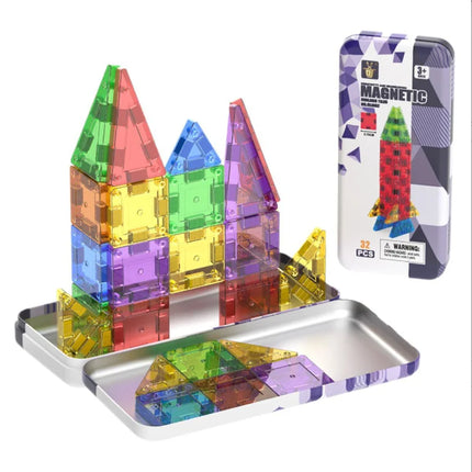 3.75cm Mini Magnetic Tiles Educational Magnetic Building Blocks Set Toy For Kids Children Holiday Gift