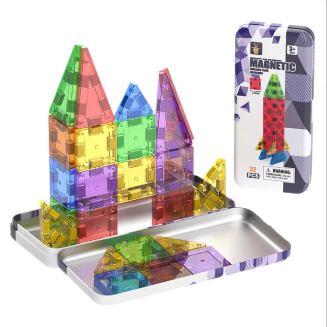 3.75cm Mini Magnetic Tiles Educational Magnetic Building Blocks Set Toy For Kids Children Holiday Gift
