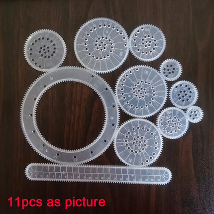 Classic Gear Spirograph Drawing Set Geometric Painting Stencils Rulers Scratch Rainbow Paper Creative Educational Kids Toys Gift