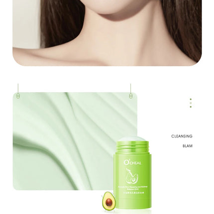 Ocheal Avocado Cleansing Makeup Remover Gel Stick Facial Eye Lip Orange Deep Cleaning Balm Cream Stick Clean Cleanser Skin Care