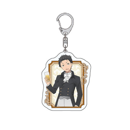 Re:Zero Subaru Natsuki Emilia Rem 6cm Acrylic Stand Keychain Anime Bag Charm Collectible Gift For Fans