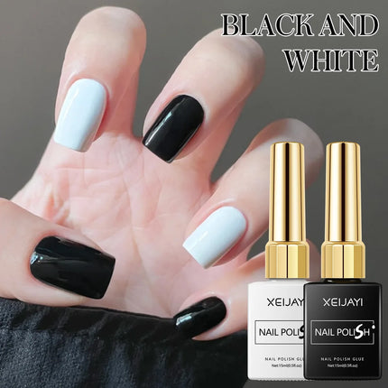XEIJAYI 15ML White Regular Nail Polish for Semi Permanent Base Top Coat Manicure Soak Off Varnishes Nail Art esmalte de uñas