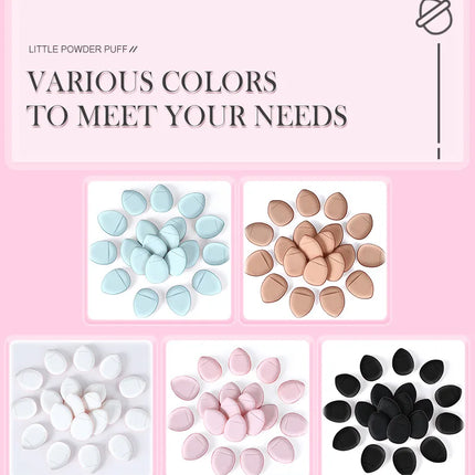 50/100PCS Mini Finger Puff Makeup Sponge Puffs Concealer Foundation Air Cushion Cosmetic Tool Dry Wet For Women Beauty Wholesale