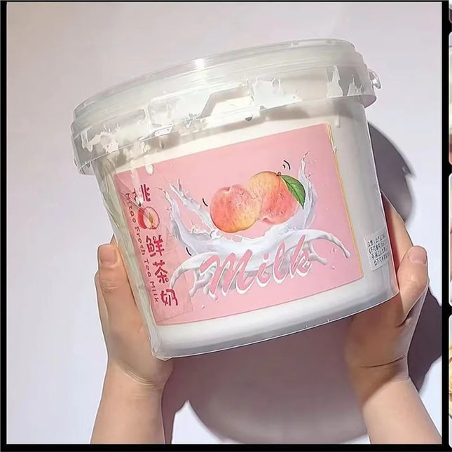 Fanfan Slime Large Bucket, Bubbly Non-Sticky Slime, Large Capacity Soft Stretchy Fake Water Jelly, Diy Craft Toy For Hobby Lover
