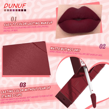 Lip Gloss Lipstick Easy To Color Waterproof Easy-color Sweat-proof Non-stick To Cups, Y2K Fancy Fashion Suitable For Christmas