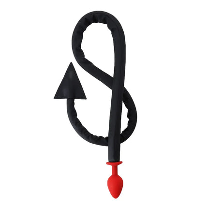 Metal Anal Plug PU leather Whip Anal Sex Devil Tail Cosplay Butt Plug Adult Games Anal Sex Toys for Couples Men and Women