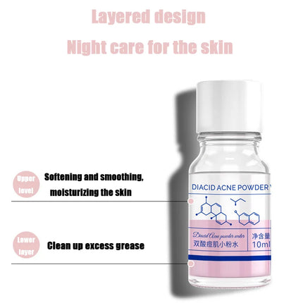 10ml pink salicylic acid concentrated acne essence - containing salicylic acid, lactose acid, calamine, double acid dual care, s