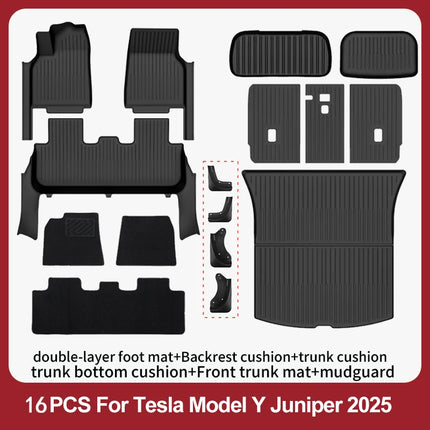 Floor Mats For 2025-2026 Tesla Model Y Juniper Premium/Performance TPE Floor Liner& Accessories Full-Door Sill Protective Cover