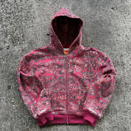 Autumn and winter casual top printed dark hooded men's and women's couple's hoodie zipper cardigan clothing