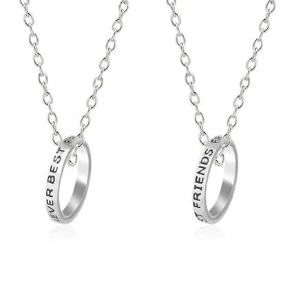 Romantic Best Friends Honey Love Couple Pendant Necklace 2 Pcs/Set Rainbow Broken Heart BFF Good Friends Friendship Jewelry Gift