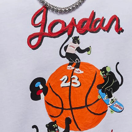 Nike Official Authentic JORDAN Men's Basketball Sport Print Loose Short Sleeve HM4899-100