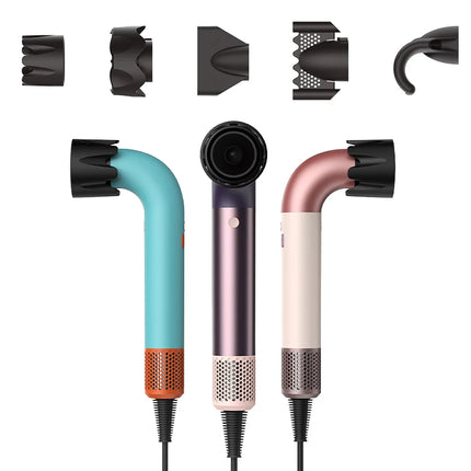 Professional 5 in 1 Hair Dryer with Hot  Cold Air Function Thermostatic Protect Hair Lightweight Portable Blow Dryer Fast Drying