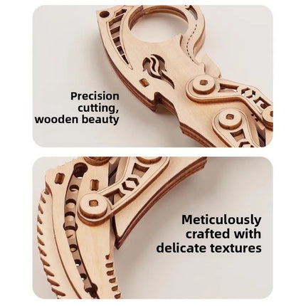 Explosions Laser Folding 3D Hand-made Jigsaw Puzzle Wooden Assembling Parent-child Butterfly Model Knife Boy Gift