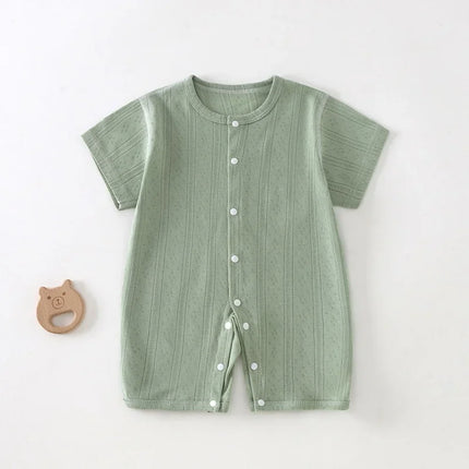 2026 Newborn Baby Clothes Boy Girl Infant Clothing Rompers Summer Short Sleeve Maternity Exit Bodysuit Sleepwear For New Born