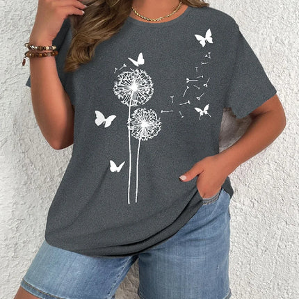 Plus Size Elegant Casual Women's T-Shirt Fashion Loose Temperament Long Sleeve T-Shirt for Holiday Weekend