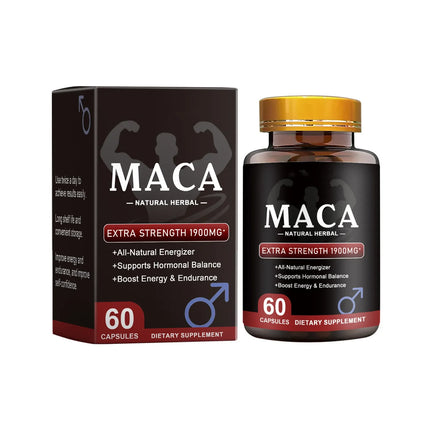 Organic Black Maca Capsules for Natural Ginseng Pills
