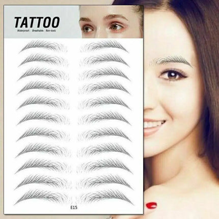 4D Hair-like Eyebrow Tattoo Sticker False Eyebrows Waterproof Lasting Eyebrow Tattoo Sticker