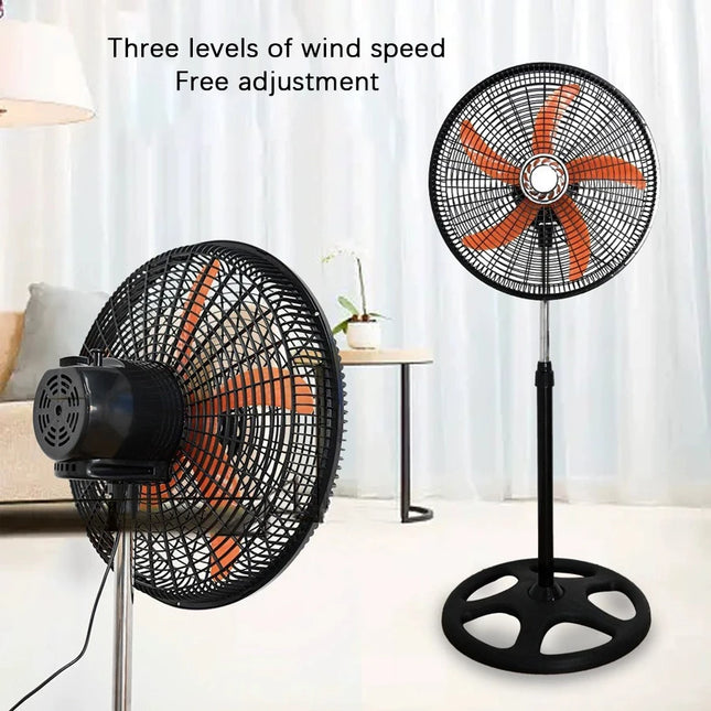 Heavy Duty Oscillating Metal Stand Industrial Fan High Power 18 Inch Moving Head Electric Fan