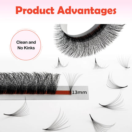 SEEDEW Large Capacity 6D/10D Lashes Easy fanning Fast Fan Blooming Eyelash Extensions Automatic Flowering Volume Eyelash