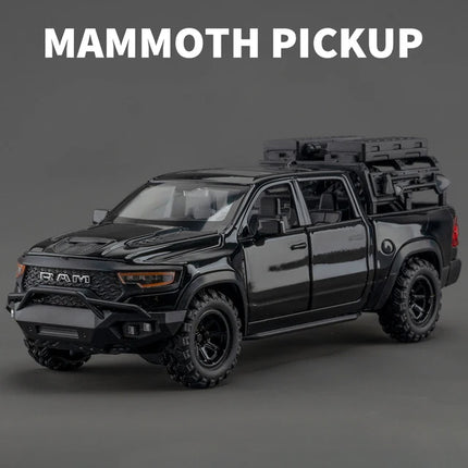1:32 Dodge RAM 1000 TRX Mammoth Picku Alloy Car Model Sound And Light Pull Back Children's Toy Collectibles Birthday Gift