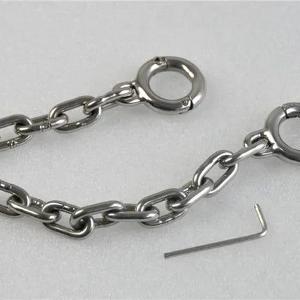 Latest Stainless Steel Bondage Toe Cuff Fetter Shackles Restraint Chain Locking Adult BDSM Sex Toy For Male Female